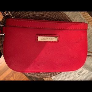 COPY - Calvin Klein wristlet in red